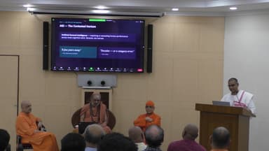 Scholars and participants at the Wonders of Consciousness seminar, Belur Math